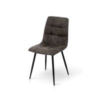 Стілець Чілі (круглий) чорний/мкфібра графіт PK-04