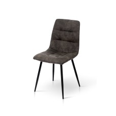 Стілець Чілі (круглий) чорний/мкфібра графіт PK-04