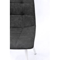 Стілець Чілі (квадрат) білий/ сіра стальRU-07