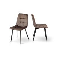 Стілець Ментос чорний/ велюр тобакко