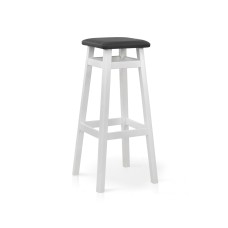 Табурет БАРНИЙ КВАДРАТНИЙ М'ЯКИЙ (80 см), білий