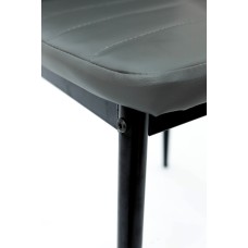 Стілець Ріо, чорний/ шкірзам сірий