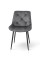 Стілець Прадо чорний/ велюр сірий