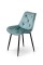 Стілець Прадо чорний/ велюр аквамарин