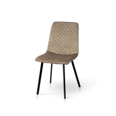 Стілець Некст, чорний/велюр мокрий пісок