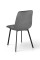 Стілець Ментос чорний/ велюр сірий