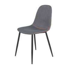 Стілець Немо, чорний/ тканина сіра