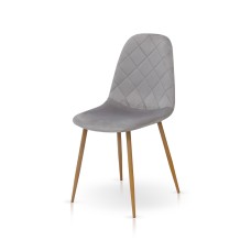 Стілець Ембер-L, термо/велюр світло-сірий