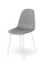 Стілець Ембер-L, білий/велюр світло-сірий