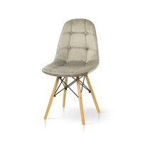 Стілець ДЖАСТІН, велюр пісочний