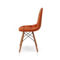 Стілець ДЖАСТІН, велюр гірчичний