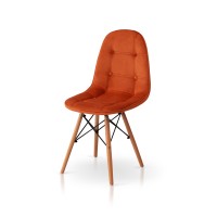 Стілець ДЖАСТІН, велюр гірчичний