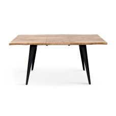 Стіл Лагуна, 120(+40)*80, чорний/штучний шпон MDF