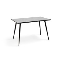 Стіл Торнадо, 120*70, чорний/MDF сірий бетон