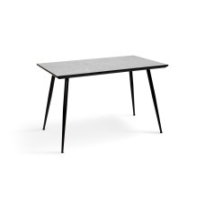 Стіл Торнадо, 120*70, чорний/MDF сірий бетон