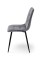 Стілець Віллі чорний/ велюр сірий