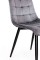 Стілець Віллі чорний/ велюр сірий