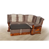 М"який куток розкл.Візит 175*130(Brown+Beig) горіх
