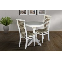 Стіл Чумак-2 розкл (D=80)+30), білий