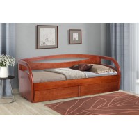 Ліжко Баварія з ящи. 800*2000, горіх ( 254 )