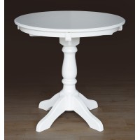 Стіл Чумак нерозкл (D=80), білий