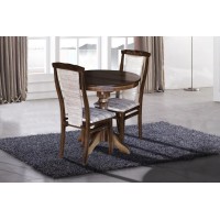 Стіл Чумак нерозкл (D=80), темн горіх