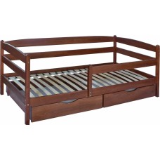 Ліжко Єва, ящ. з доп.перег. 800*1900, тем. горіх