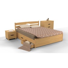 Ліжко Лікерія-Люкс з ящик. 1400*2000 бук натур