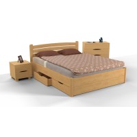 Ліжко Софія з ящиками 1600*2000, бук натур