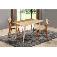 Стіл  Дублін (120/75) каркас натур/столеш горіх---