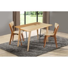 Стіл  Дублін (120/75) каркас натур/столеш горіх---