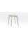 Табурет Сінгл каркас білий/кришка натур---
