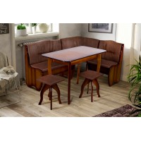 Комплект Канзас (куток+стіл+2 таб) горіх