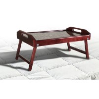 Столик для сніданку,скло кава, колір темн.горіх---