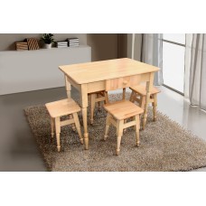 Комплект кухонний: стіл+4 табур.,бук світлий