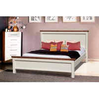 Ліжко Беатріс 1800*2000, ваніль+тем. горіх---