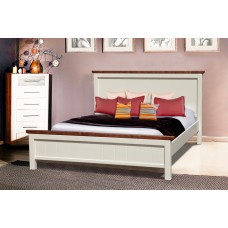 Ліжко Беатріс 1800*2000, ваніль+тем. горіх---