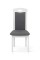 Стілець Честер, білий/сіра тканина