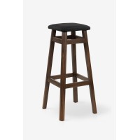 Табурет БАРНИЙ КВАДРАТНИЙ М'ЯКИЙ (80 см), темн.гор