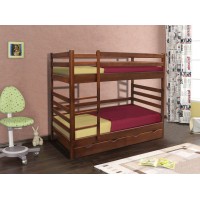 Ліжко Засоня двоповерхова 800*2000, темний горіх