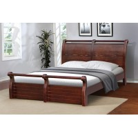 Ліжко Сицилія 1600*2000, горіх темний---