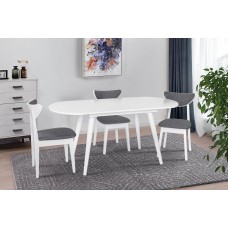 Стіл обідній Патрік (1290+340)*810, білий