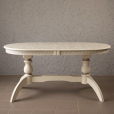 Стіл обідній Оскар Версаче (160+40)/90, білий---