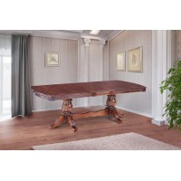 Стіл обідній Цезарь 200(+40)*100, темний горіх