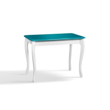 Стіл обідній СМАРТ 1000*600, БУК білий/бірюза---