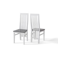 Стілець Моніка ТВЕРДИЙ, білий/сірий---