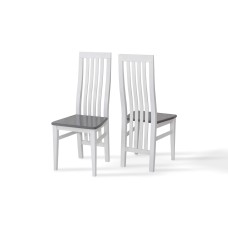 Стілець Моніка ТВЕРДИЙ, білий/сірий---