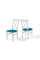 Стілець Кросс, білий/бірюза---