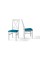 Стілець Кросс, білий/бірюза---