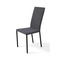 Стілець Соло, метал чорний/ тканина сіра